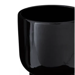 Funky Chunky Furniture Accessories Stoneware Black Planter