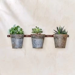 Funky Chunky Furniture Triple Wall Hung Planter Outdoor