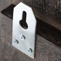 Funky Chunky Furniture Wall Mounted Wood And Metal Wine Rack - 4 Bottles Wine Racks